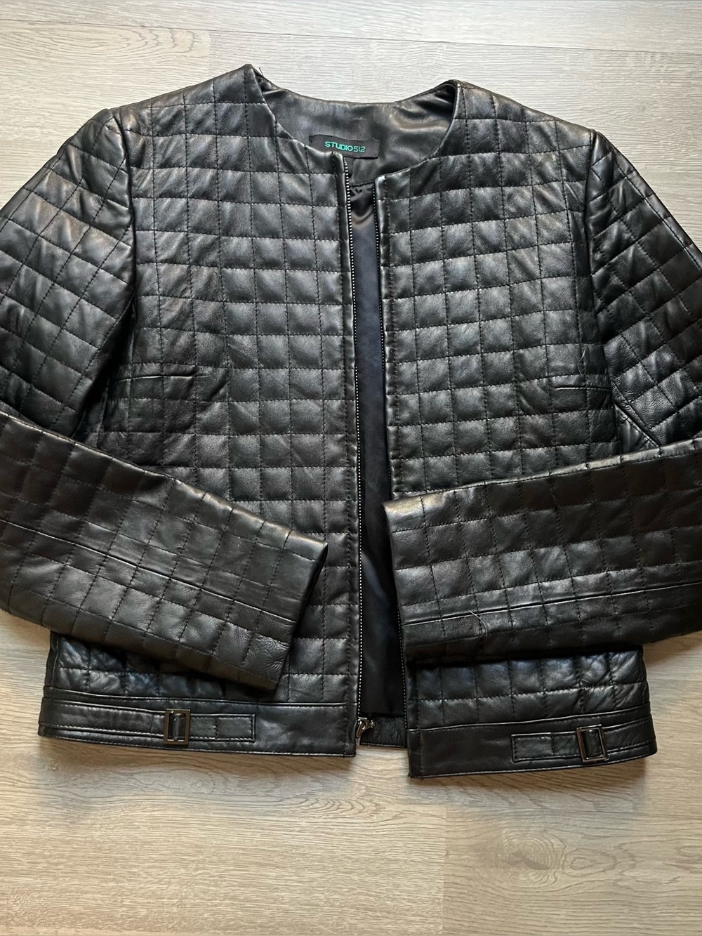 Studio 152 Women’s quilted leather jacket (s)